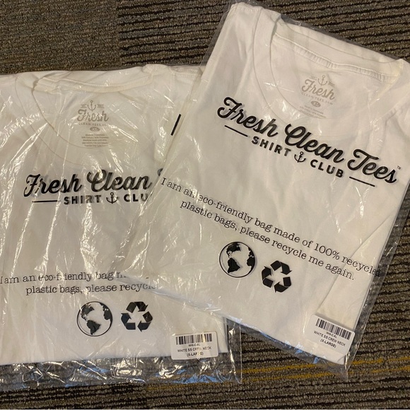 Fresh Clean Tees Other - Lot of 2 Fresh Clean Threads Crew Neck White XL